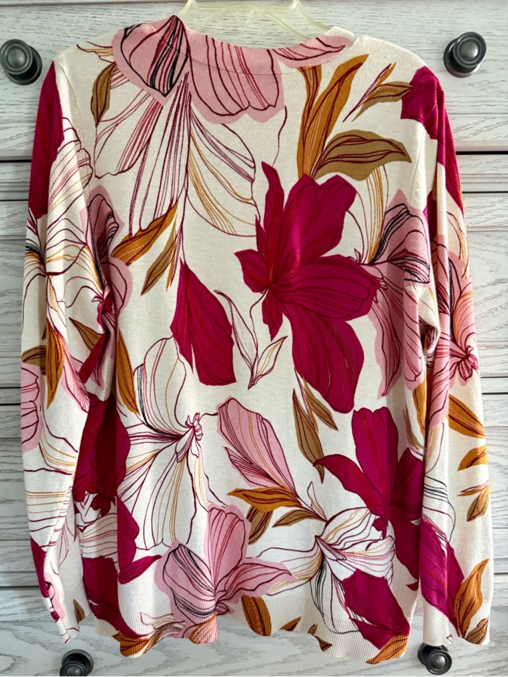 Chico's Blooms Cardigan (Chico’s Size 2 / Standard Size 12) - Picture 3 of 3